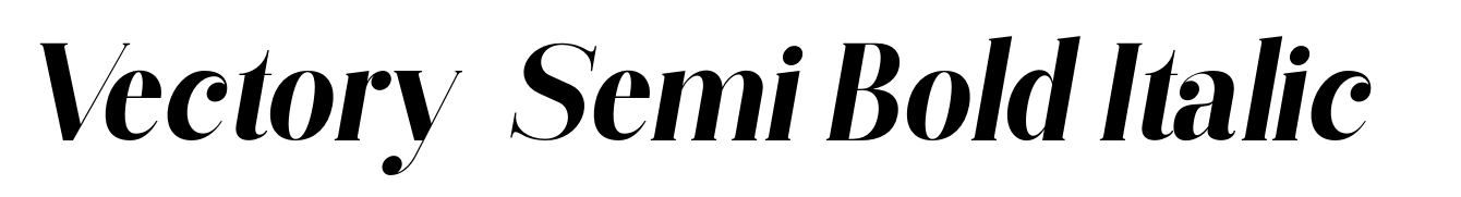 Vectory  Semi Bold Italic